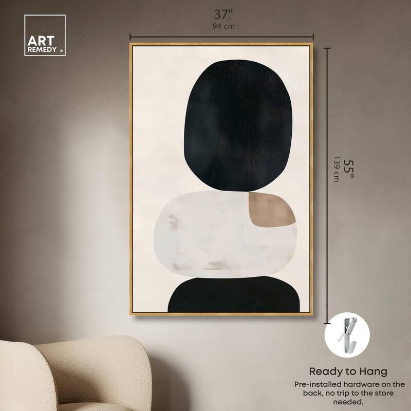 Pebble Pillars II Canvas by Art Remedy
