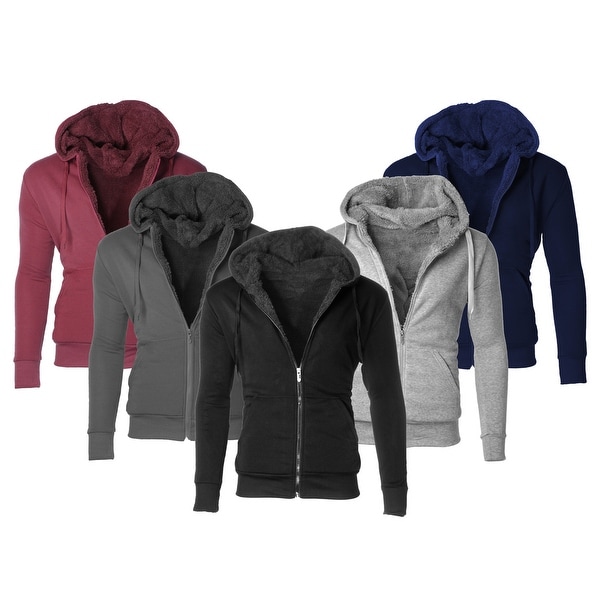 Men's Heavyweight Sherpa-Lined Fleece Hoodies. Opens flyout.