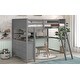 preview thumbnail 36 of 53, Full size Loft Bed with Drawers, Built-in Desk and Shelves, Espresso