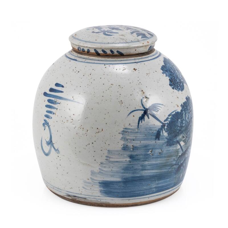 Vintage Ming Jar Pine Motif - Large