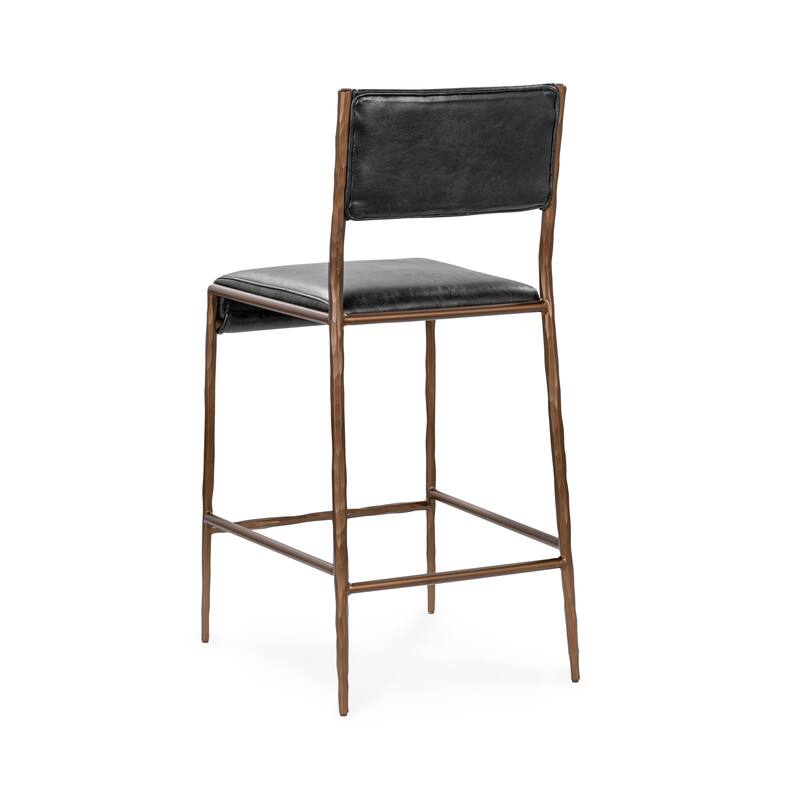 Classic Home Kayne Leather Counter Stool