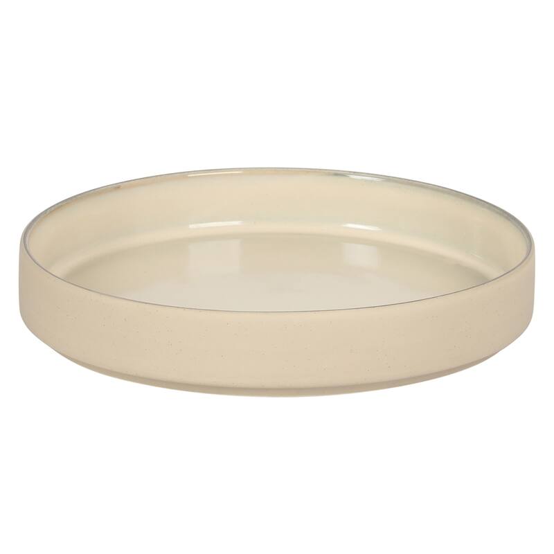 Gibson Elite Liberty Bay 16-Piece Pottery Clay Stoneware Stackable Dinnerware Set - Reactive Glaze, Service for 4