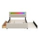 preview thumbnail 31 of 38, Queen Size Upholstered Storage Platform Bed with Twin Size Trundle