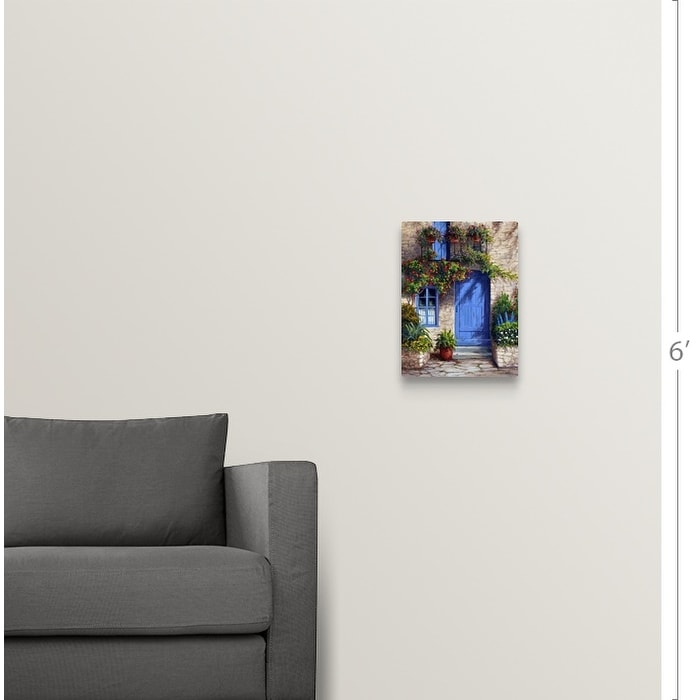 Shop Provence Blue Door Canvas Wall Art Free Shipping Today