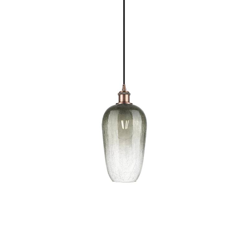 Innovations Lighting 516-1P-15-7 Brookhaven Flute Pendant Brookhaven - Antique Copper / Slate