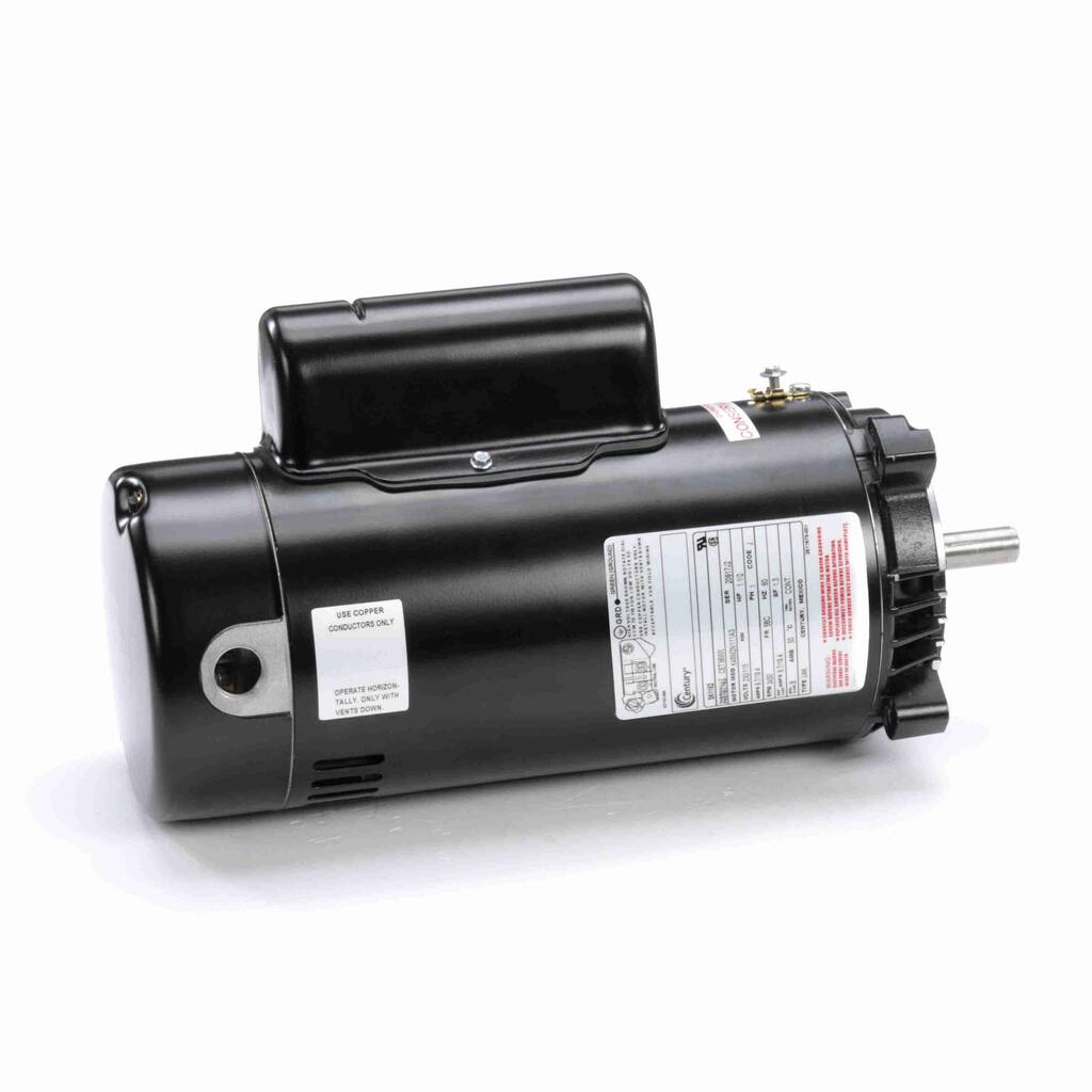 1.5 HP Black and Silver Key Shaft Pool Pump Motor, 1.3 SF