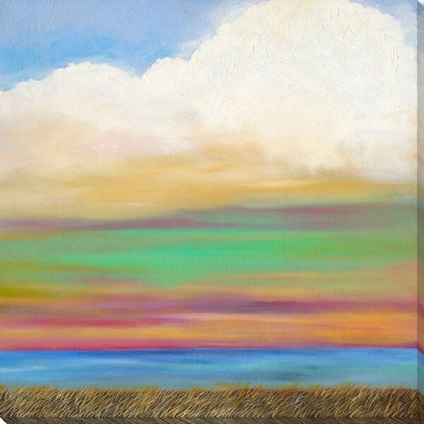 Shop Yellow And Purple Landscape Painting Square Wall Art