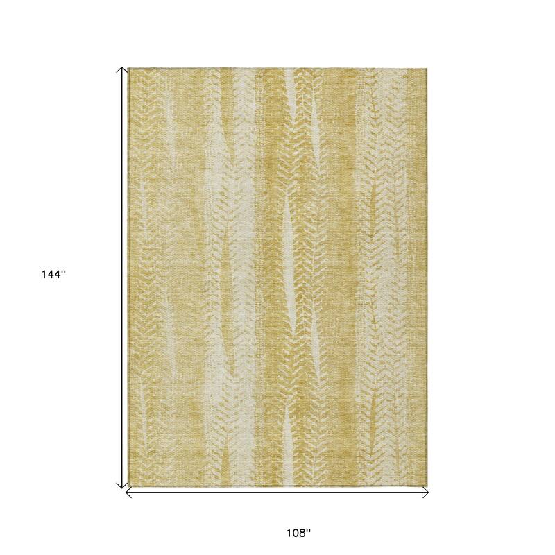 HomeRoots Botanical Leaves Transitional Rectangle Outdoor Rug