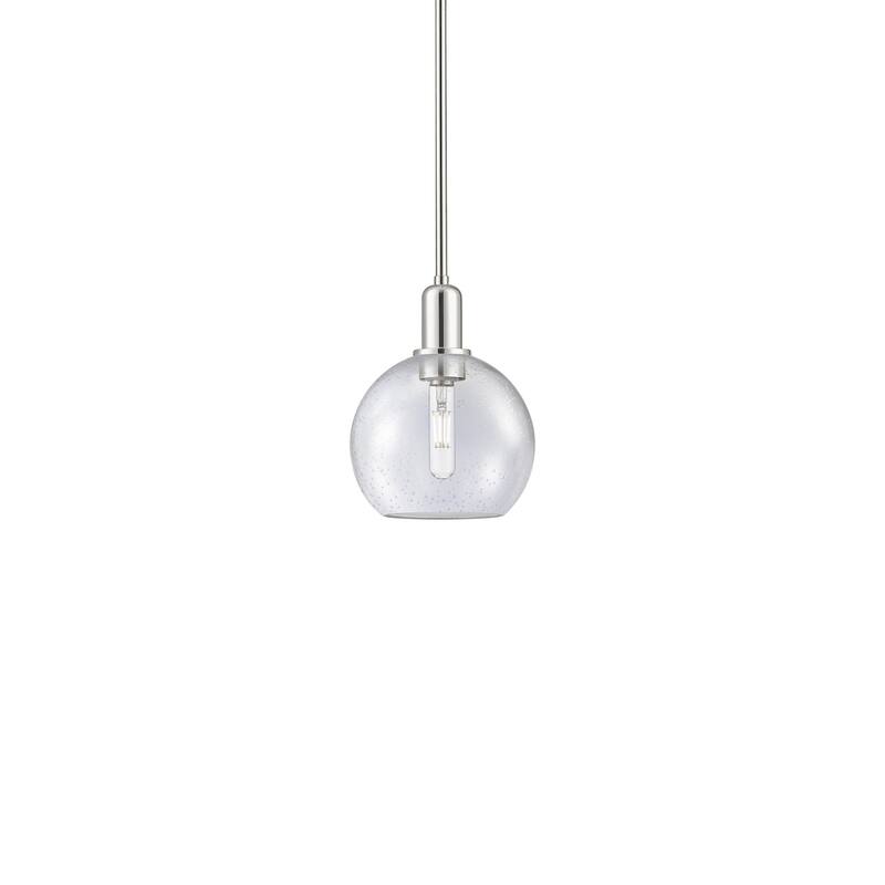 Innovations Lighting 716-1S-11-8 Athens Pendant Athens 8" Wide Mini - Polished Nickel / Seedy