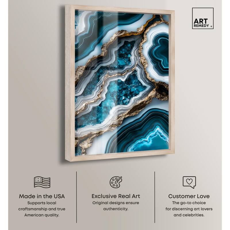 Teal Tides Treasure II Shadowbox by Art Remedy
