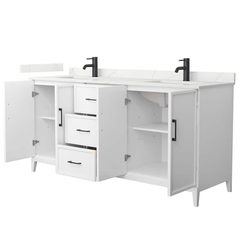Wyndham Collection WCH717172D-QTZ-UNSMXX Elan 72" Free Standing Double