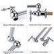 preview thumbnail 8 of 17, Proox Pot Filler Faucet Wallmount Commercial Kitchen Folding Faucet