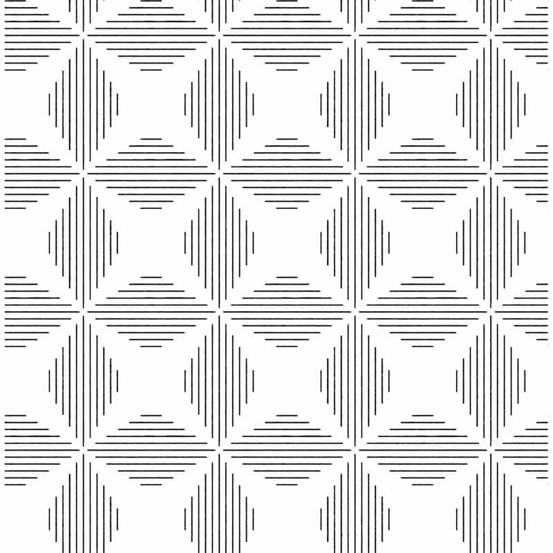 A-Street Prints Telestar Black Geometric Wallpaper