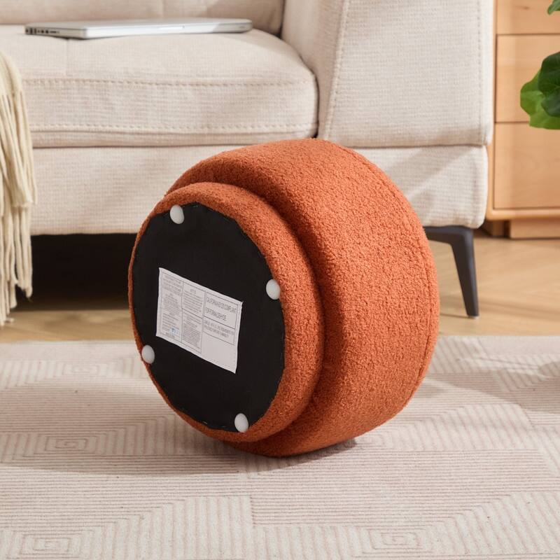 Modern Teddy Upholstered Mushroom Shape Ottoman