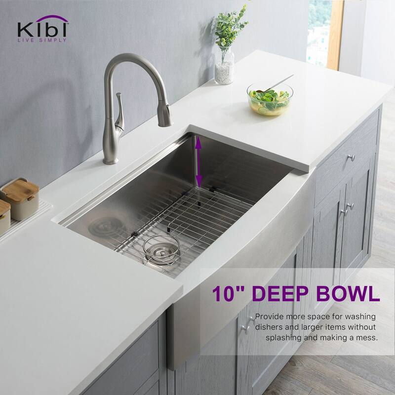 Handcrafted Farmhouse Apron Single Bowl Stainless Steel Kitchen Sink