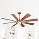 preview thumbnail 35 of 46, Parrot Uncle 60" Farmhouse Integrated LED Windmill Ceiling Fan with Light and Remote
