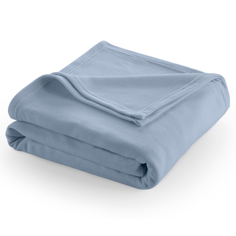 Martex Super Soft Fleece - Comfy Lightweight All Season Blanket - King - Slate Blue