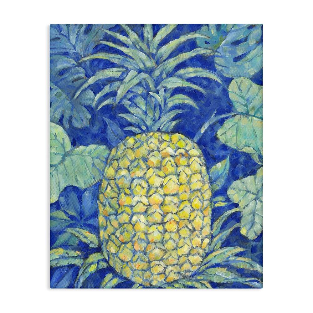 Stupell Blue Hawaii Pineapple Canvas Wall Art Design By Paul Brent