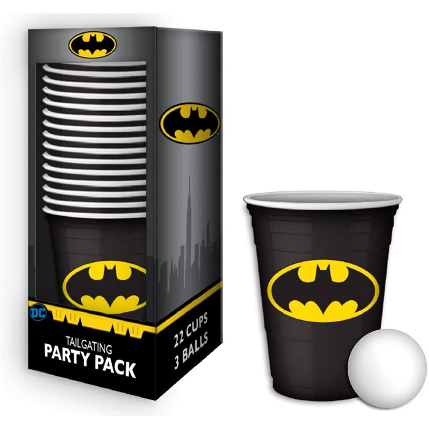 Shop Dc Comics Batman Logo 18oz Disposable Plastic Cups Overstock 31567419