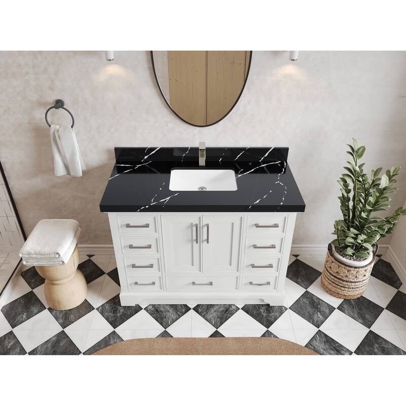 Willow Collections 48 x 22 Charlotte Single Sink Bathroom Vanity with Countertop
