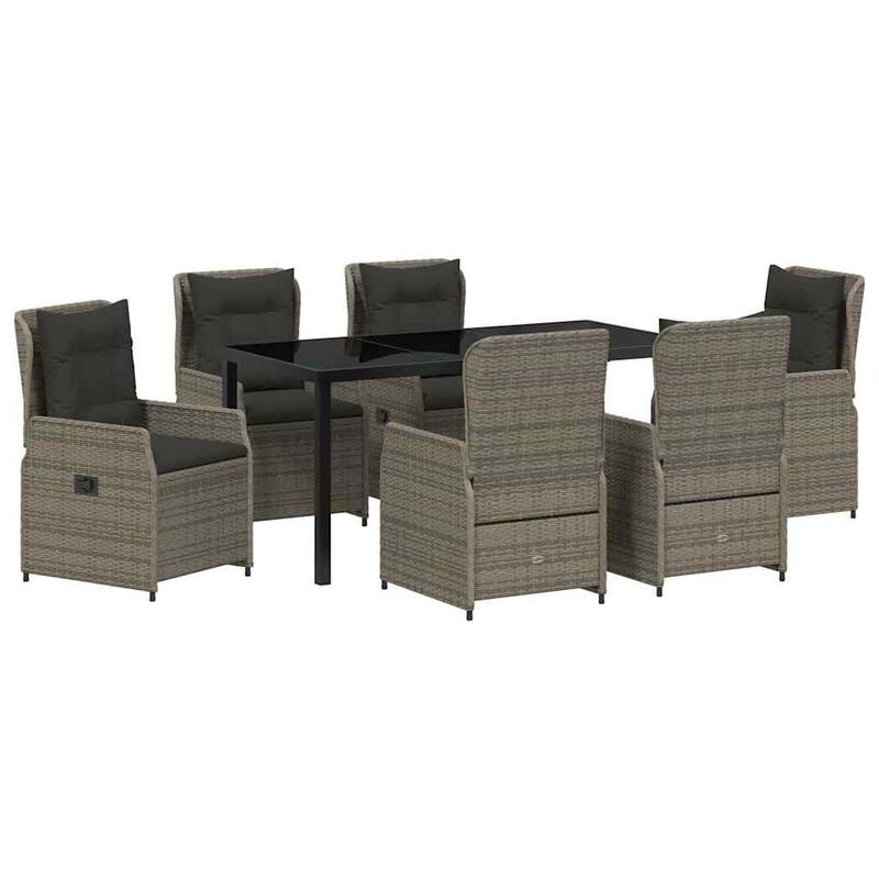 vidaXL Garden Dining Set Poly Rattan