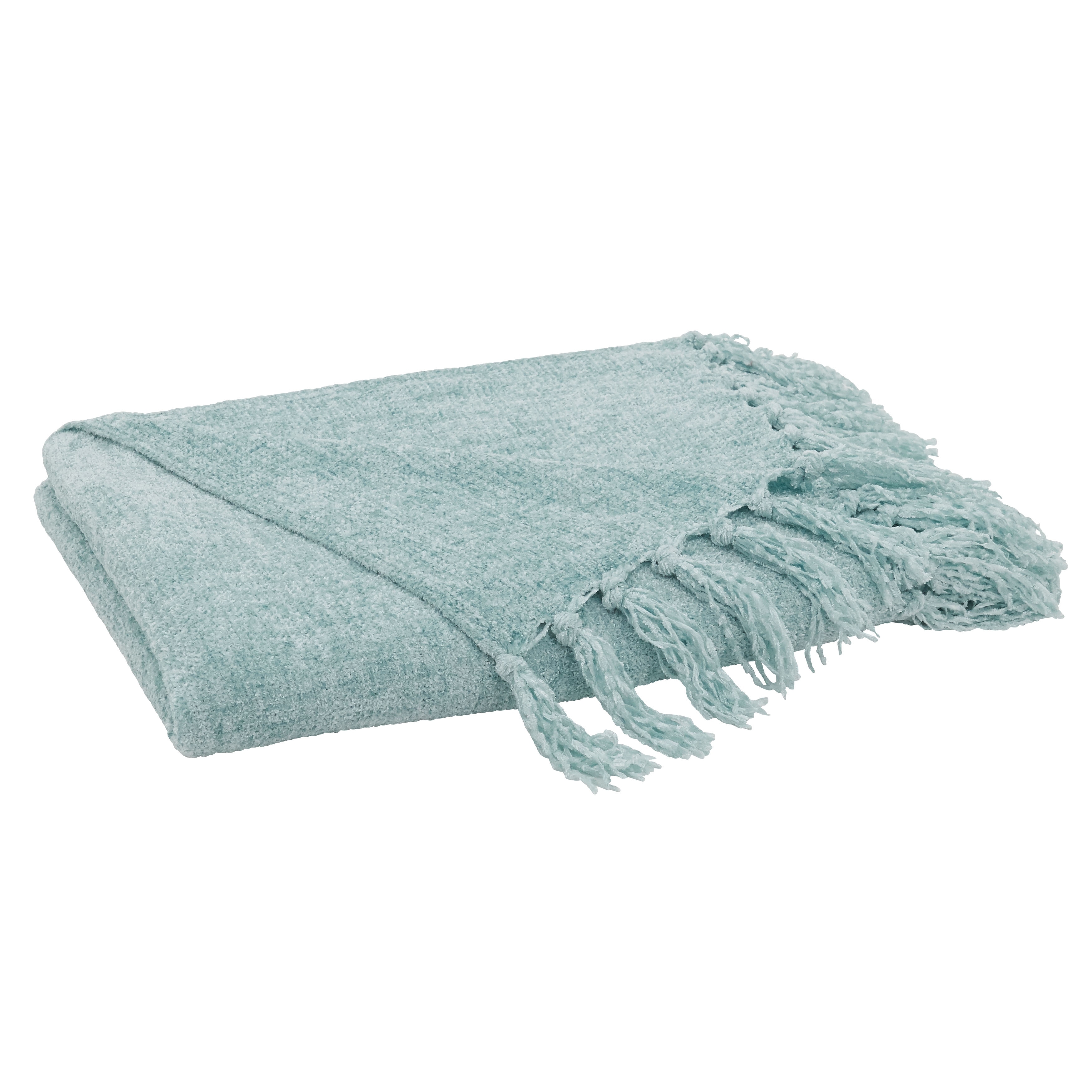Chenille best sale fringe throw