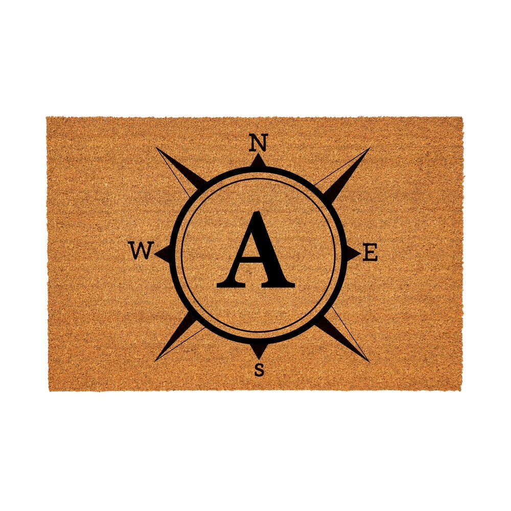 Coastal Coir Mat Compass Monogram 36"x24"