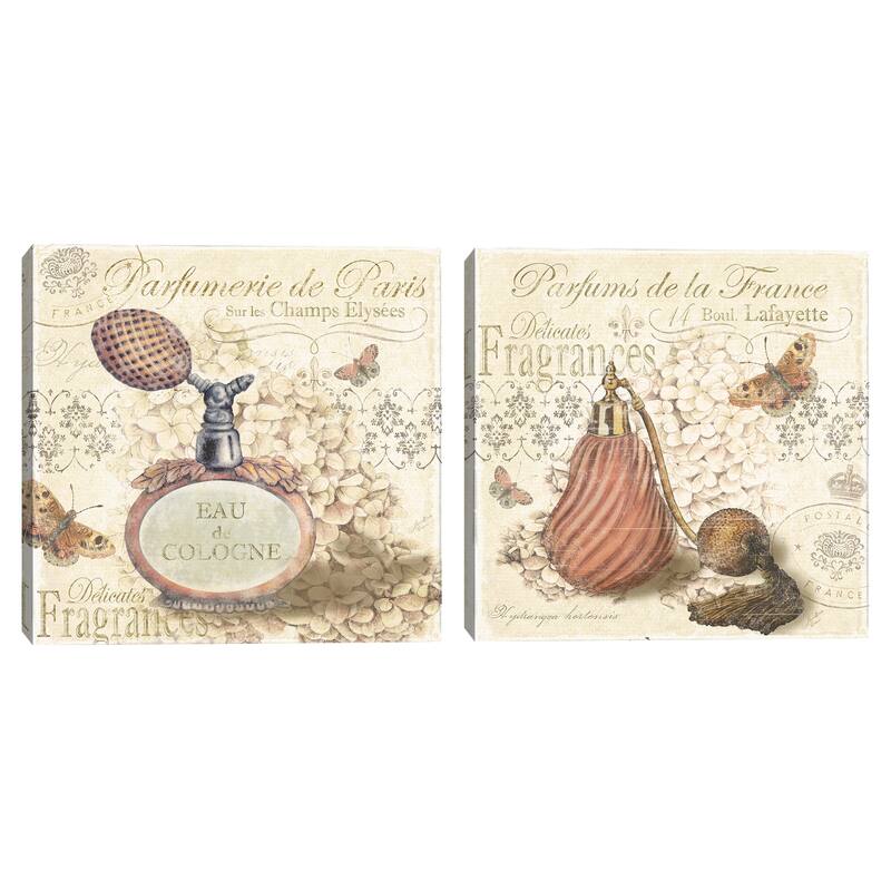 Parfumerie de Paris I, Parfumerie de Paris II by Marie Elaine Cusson Canvas Art Prints