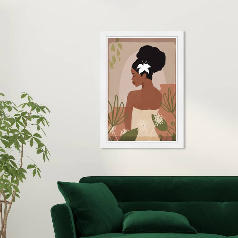 Wynwood Studio Prints Floral and Botanical In Terracotta Dreams Brown and Modern & Contemporary Wall Art Canvas Print - White
