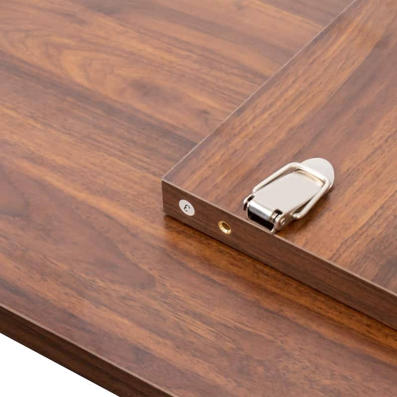 70.87" Wood Multifunctional Extendable Console Table with X-shaped Design