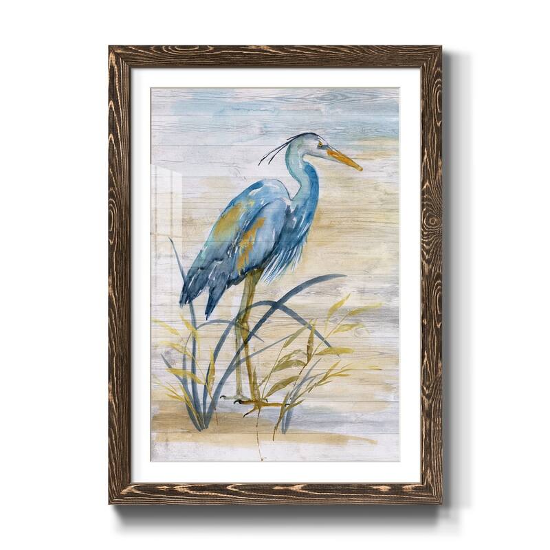 Blue Heron I-Premium Framed Print - Ready to Hang - 27.5X37.5 - Walnut
