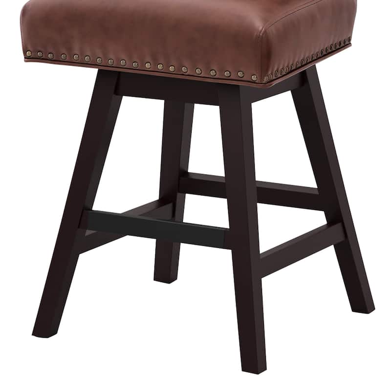 26 in. Set of 4 Bar Stools Counter Height Barstool 360° Swivel with Curved Backrest,Armless Stool