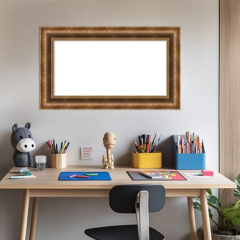 Amanti Art Manhattan Black Framed Dry Erase Magnetic Board