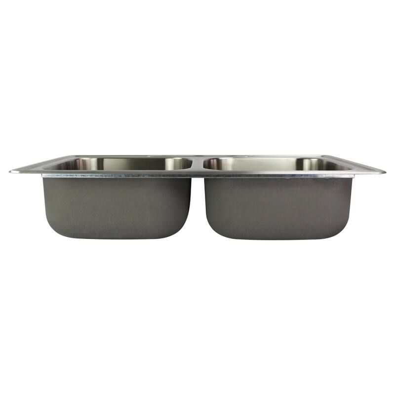 Transolid K-STDE33227-5 Select 33" Drop In Double Basin Stainless - Brushed Stainless Steel
