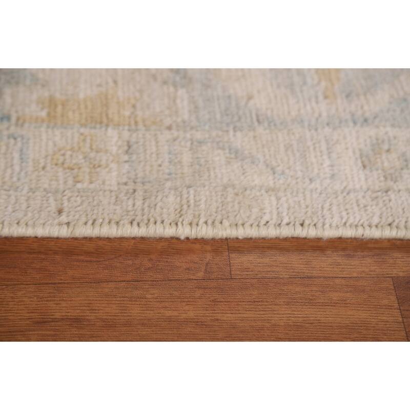 Floral Oushak Turkish Area Rug Hand-knotted Wool Carpet - 8'8"x 11'10"