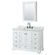 Option White, Black Trim, White Carrara Marble Top