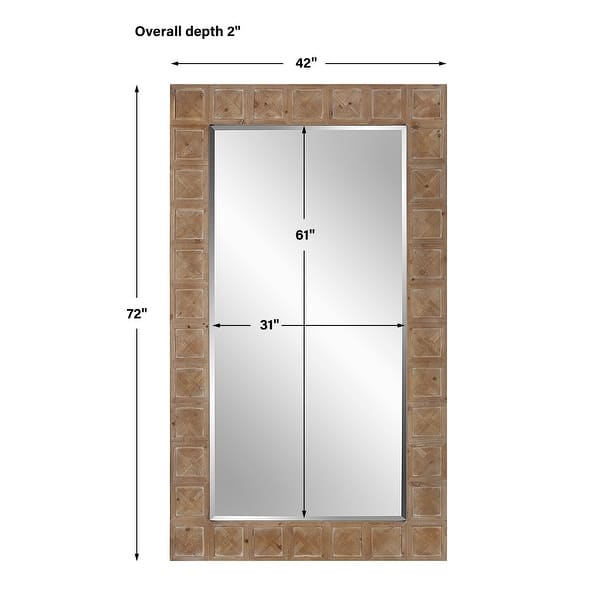 Uttermost Ranahan Rustic Farmhouse Mirror - 42"W x 72"H x 2"D