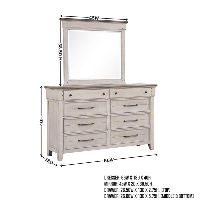 Roundhill Furniture Walcott 5-Piece Bedroom Set with Touch LED Lighting
