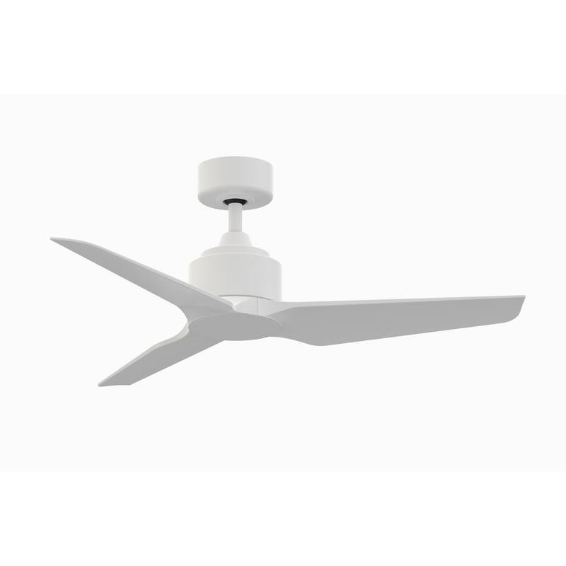 Fanimation TriAire Custom Indoor/Outdoor Smart Ceiling Fan DC Motor with Remote - Matte White