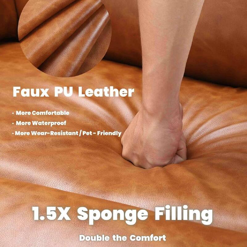 Oversized PU Leather Massage Recliner Sofa Chair for Living Room and Bedroom