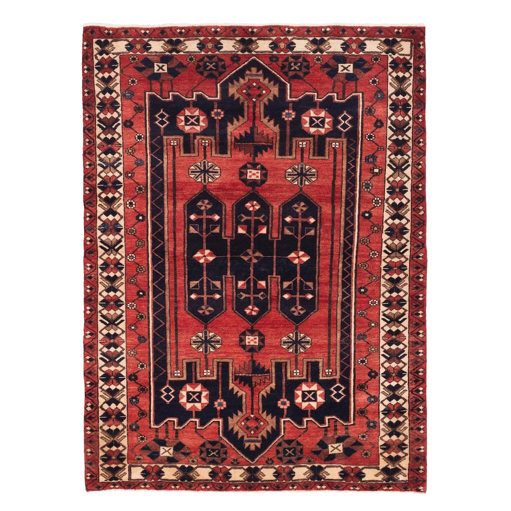 ECARPETGALLERY Hand-knotted Konya Anatolian Red Wool Rug - 5'1 x 6'10