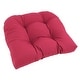 preview thumbnail 52 of 70, 19-inch Twill U-shaped Chair Cushion (Set of 1, 2, or 4) - 19 x 19 Single - Bery Berry