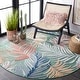 preview thumbnail 17 of 53, SAFAVIEH Cabana Tawnee Indoor/ Outdoor Waterproof Transitional Rug 4' Round - Green/Rust