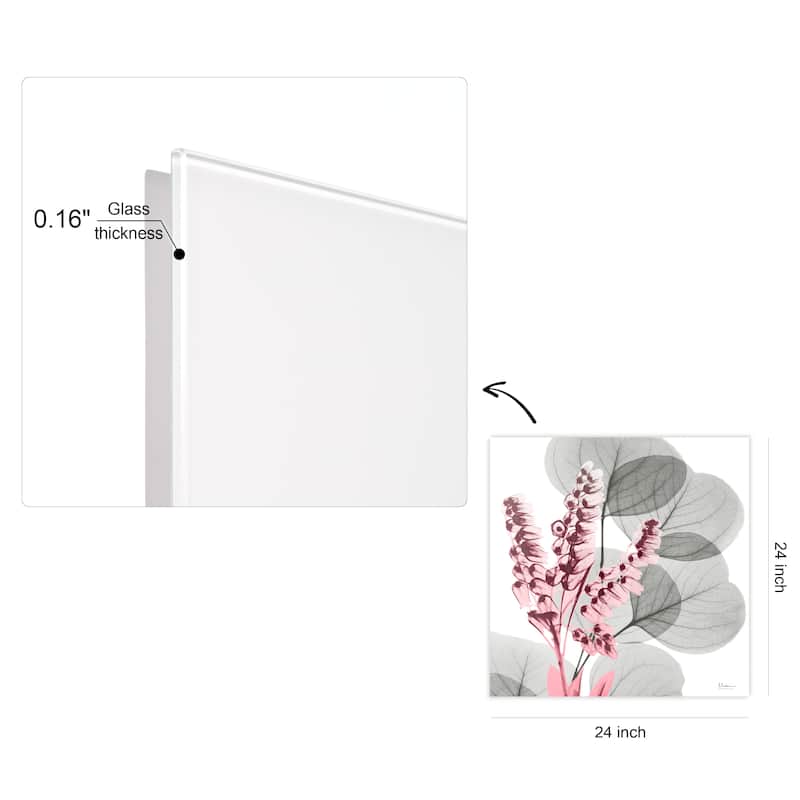 "Eucalyptus Bush 2" Frameless Free Floating Tempered Glass Panel Graphic Wall Art