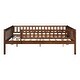 preview thumbnail 8 of 9, Versatile Wood Daybed with Trundle and Fence Guardrails, Walnut