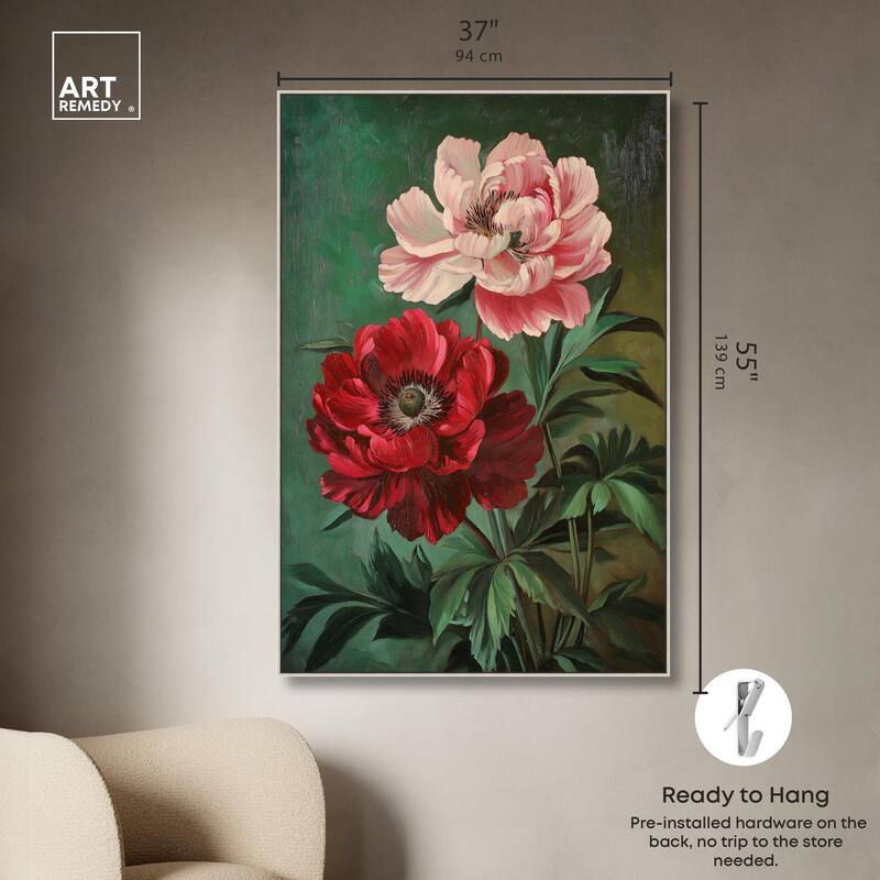 Symphony of Peonies Canvas by Art Remedy