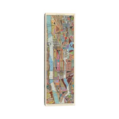 iCanvas "Modern Map of New York III" by Nikki Galapon Canvas Print