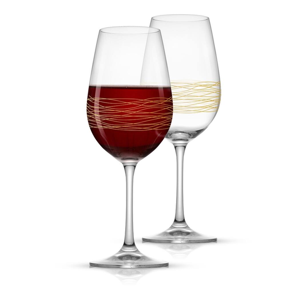 Golden Royale Crystal Red Wine Glasses - 17 oz - Set of 2 - 17 oz