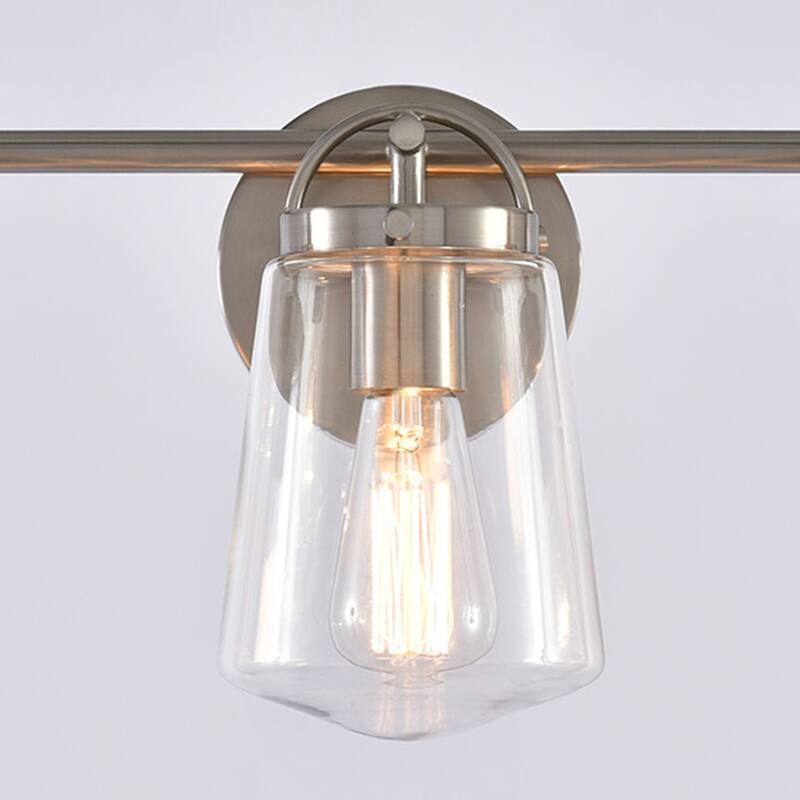 22" Modern 3-Light Glass Bathroom Vanity Light Wall Sconce