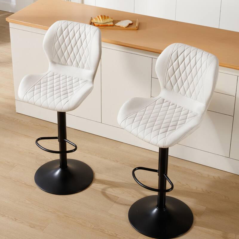 HOMYKA Swivel Adjustable Height Stool Set of 2